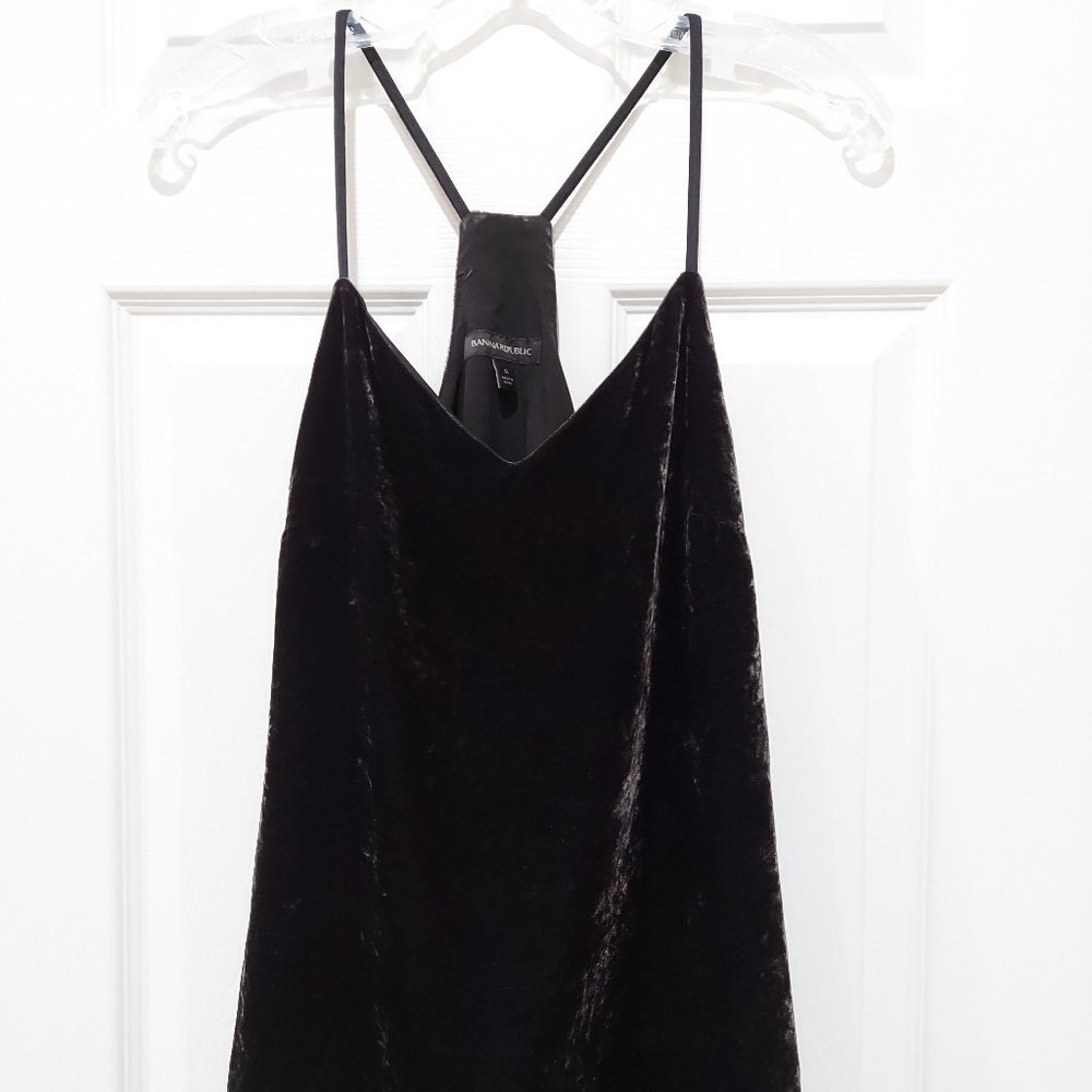 Banana Republic Charcoal Grey Velour Racer Back Tank Top Size Small